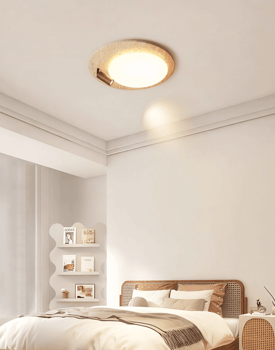 Travertine Oval Knob Ceilling Lamp - Simprolos