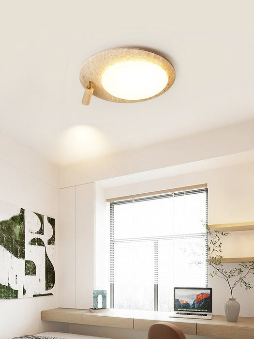 Travertine Oval Knob Ceilling Lamp - Simprolos