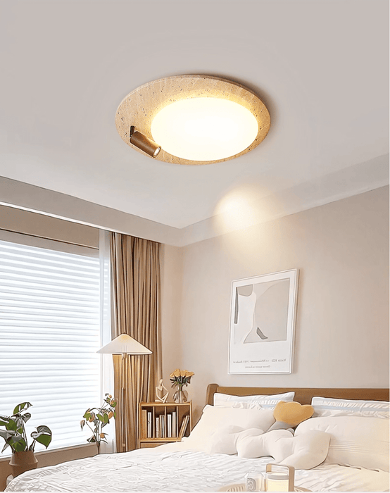 Travertine Oval Knob Ceilling Lamp - Simprolos