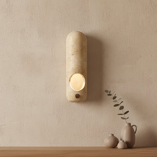 Travertine Oval Wall Sconce - Simprolos
