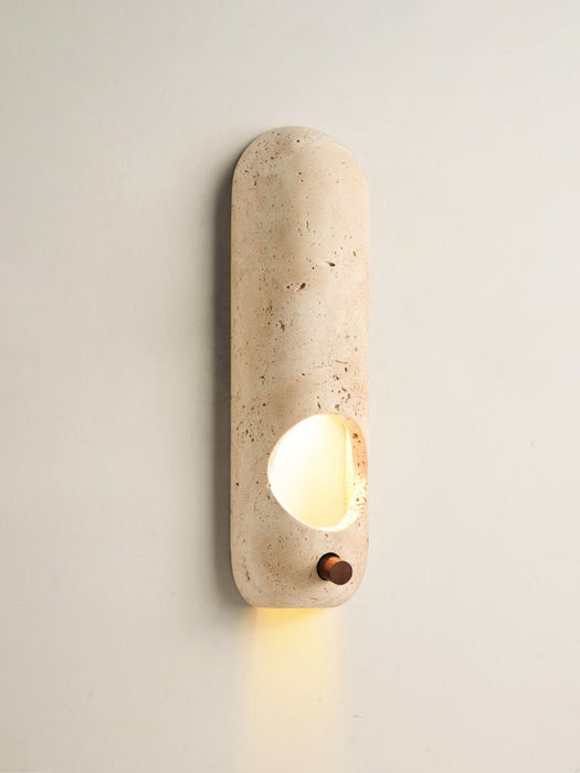 Travertine Oval Wall Sconce - Simprolos