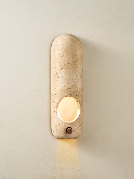 Travertine Oval Wall Sconce - Simprolos