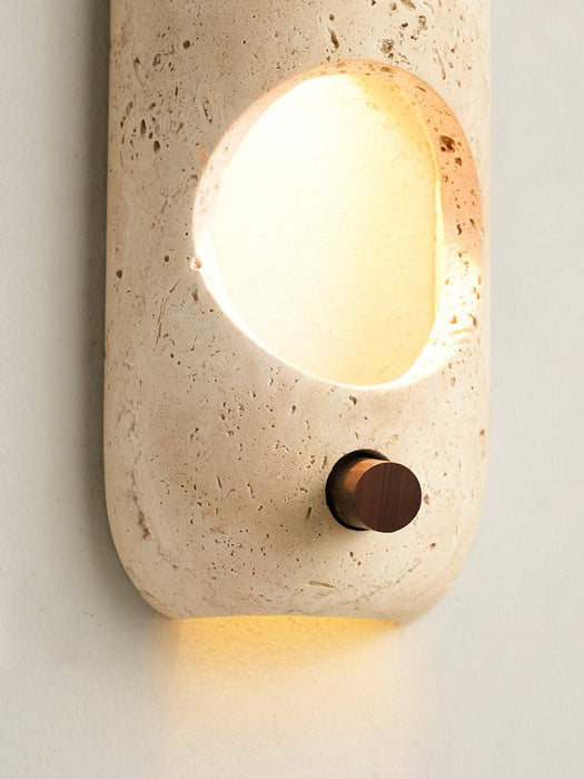 Travertine Oval Wall Sconce - Simprolos