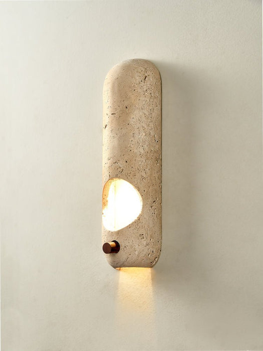 Travertine Oval Wall Sconce - Simprolos