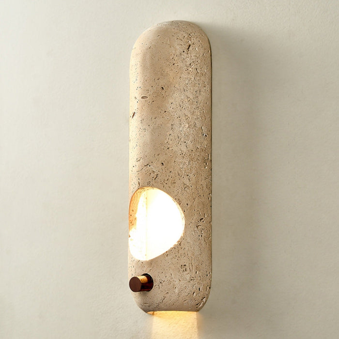 Travertine Oval Wall Sconce - Simprolos