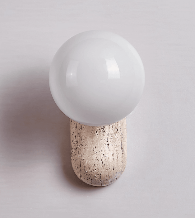 Travertine Pebble Wall Light - Simprolos