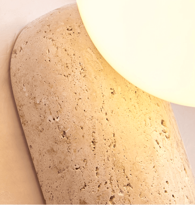 Travertine Pebble Wall Light - Simprolos