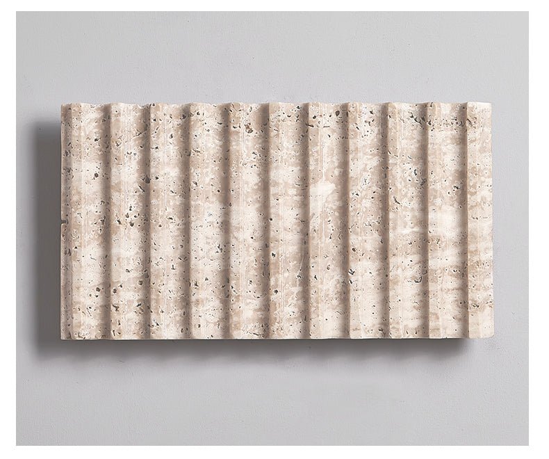 Travertine Ribbed Wall Sconce - Simprolos