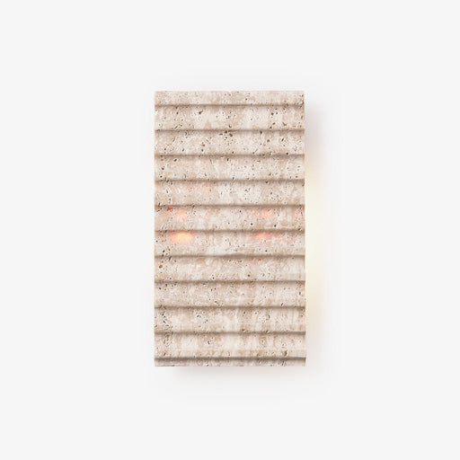 Travertine Ribbed Wall Sconce - Simprolos