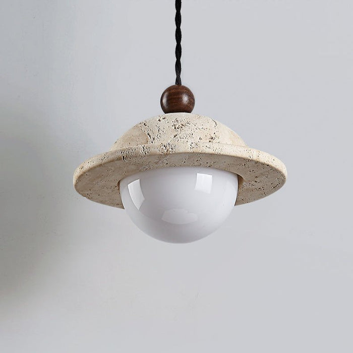 Travertine Saucer Pendant Light - Simprolos