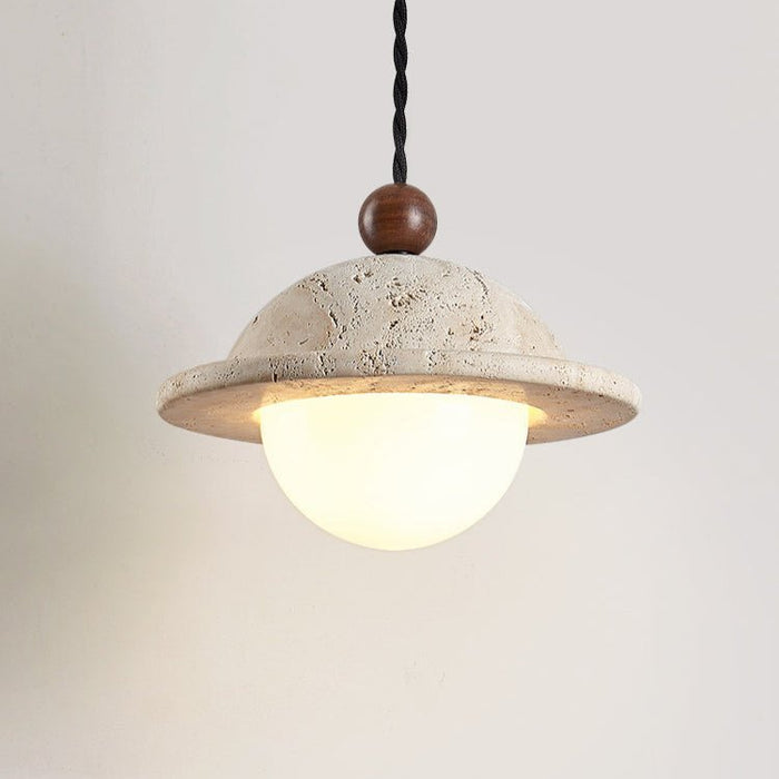 Travertine Saucer Pendant Light - Simprolos