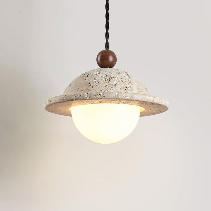 Travertine Saucer Pendant Light - Simprolos
