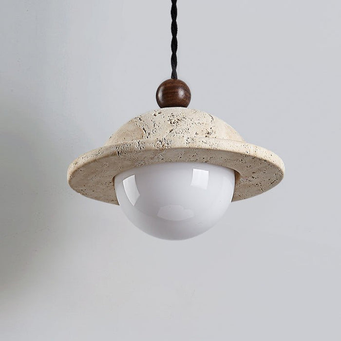 Travertine Saucer Pendant Light - Simprolos