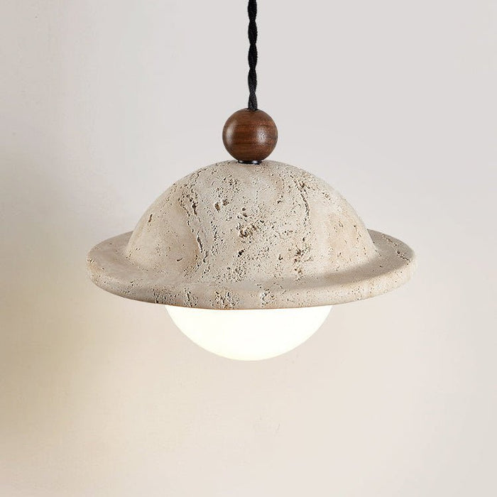 Travertine Saucer Pendant Light - Simprolos