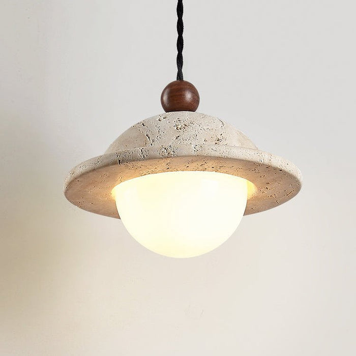Travertine Saucer Pendant Light - Simprolos