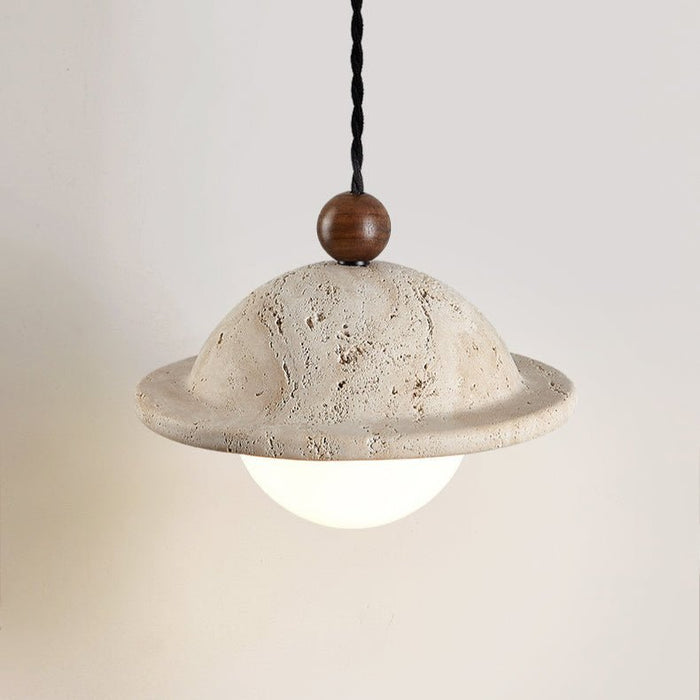 Travertine Saucer Pendant Light - Simprolos