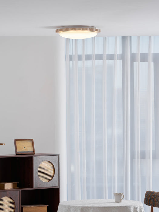 Travertine Scallop Edge Ceiling Light - Simprolos