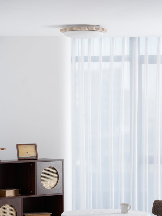 Travertine Scallop Edge Ceiling Light - Simprolos