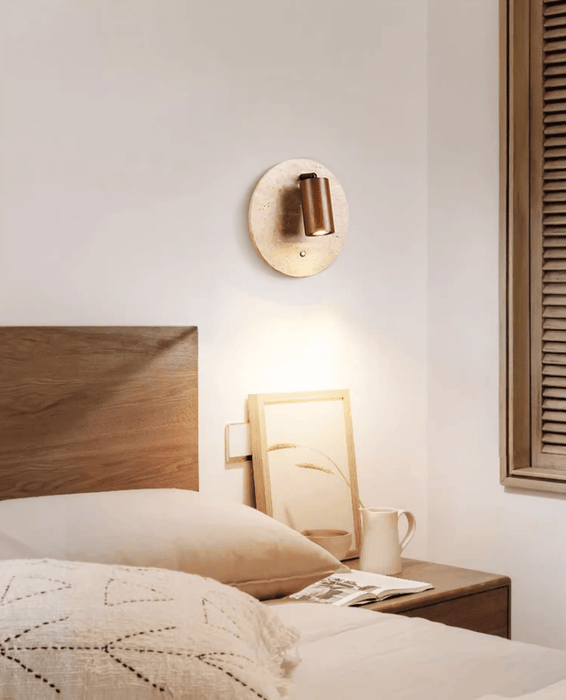 Travertine Spot Wall Sconce - Simprolos