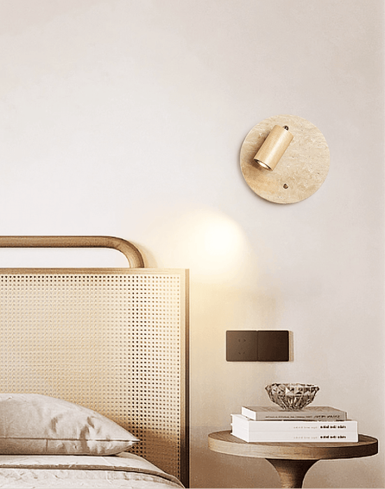 Travertine Spot Wall Sconce - Simprolos