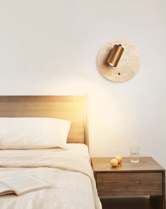 Travertine Spot Wall Sconce - Simprolos