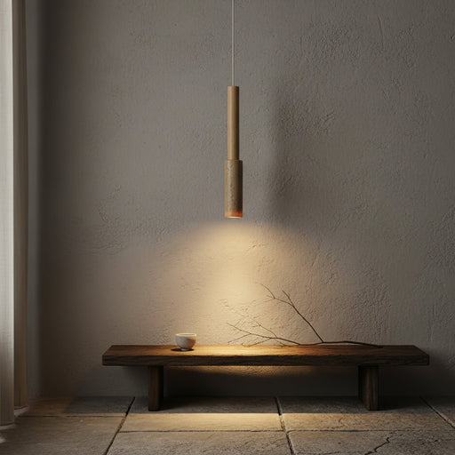 Travertine Stick Pendant Light - Simprolos
