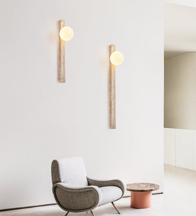 Travertine Stripe Wall Sconce - Simprolos