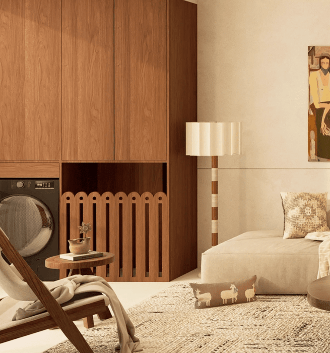 Travertine Striped Floor Lamp - Simprolos