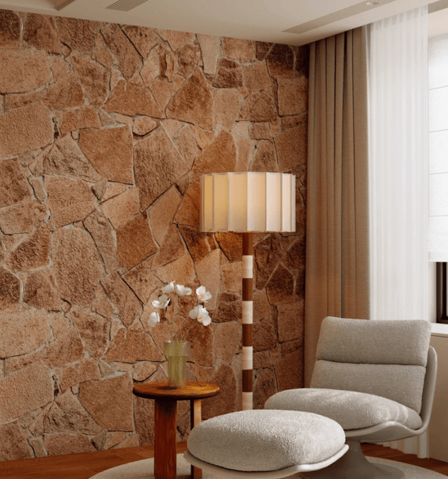 Travertine Striped Floor Lamp - Simprolos