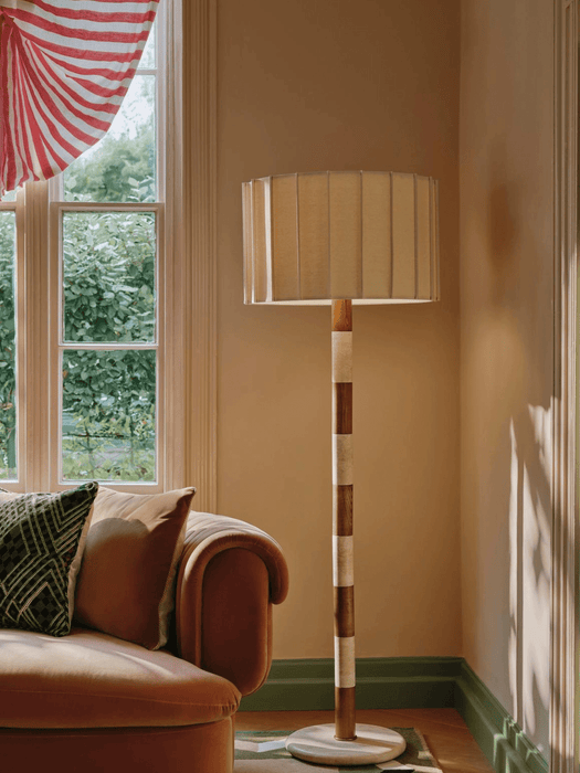 Travertine Striped Floor Lamp - Simprolos