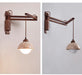 Travertine Swing Arm Wall Sconce - Simprolos