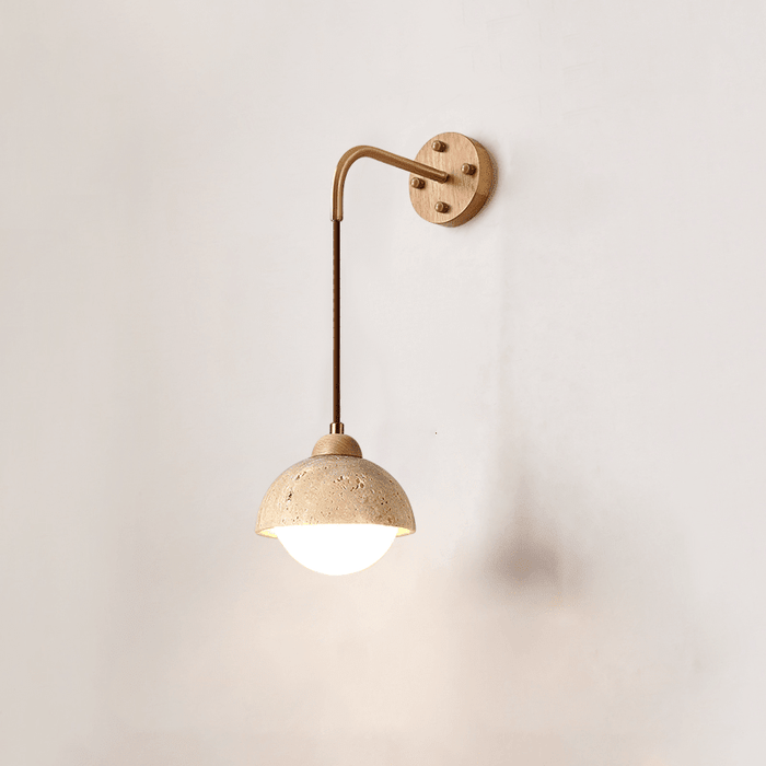 Travertine Swing Arm Wall Sconce - Simprolos