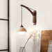 Travertine Swing Arm Wall Sconce - Simprolos