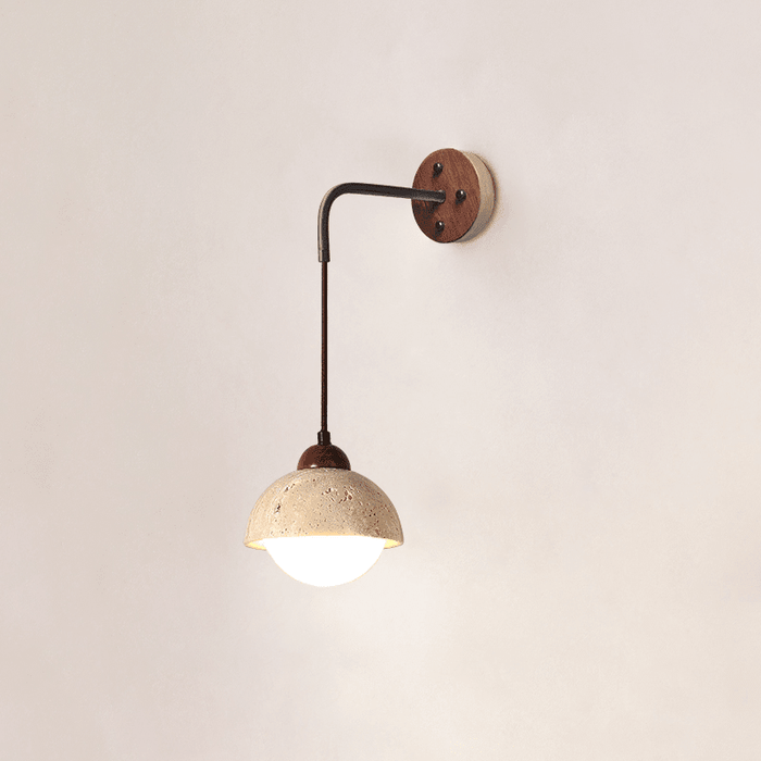 Travertine Swing Arm Wall Sconce - Simprolos