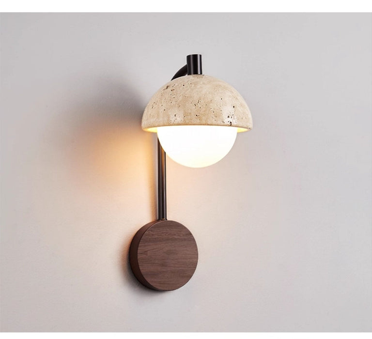 Travertine Swing Arm Wall Sconce - Simprolos