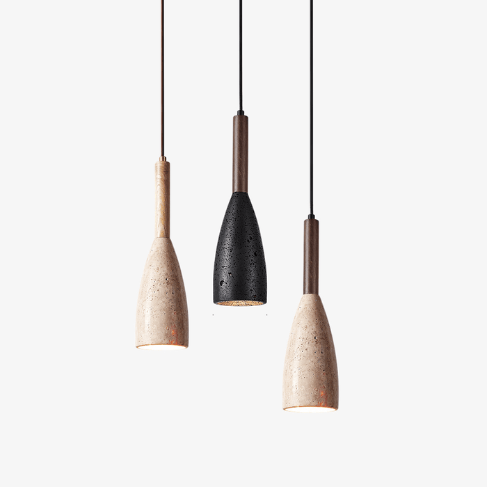 Travertine Teardrop Pendant Light - Simprolos