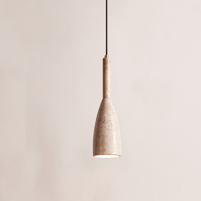Travertine Teardrop Pendant Light - Simprolos
