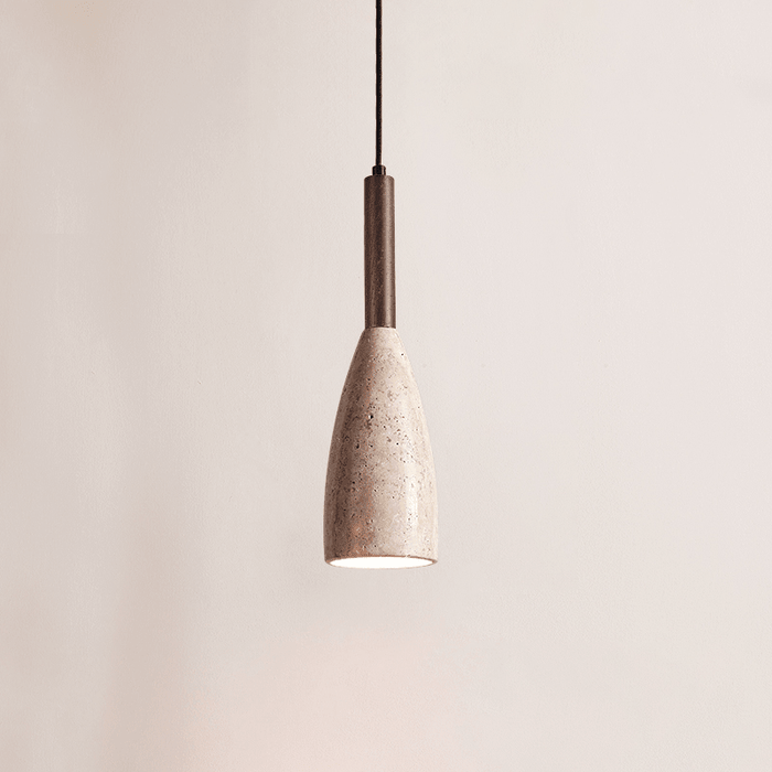 Travertine Teardrop Pendant Light - Simprolos