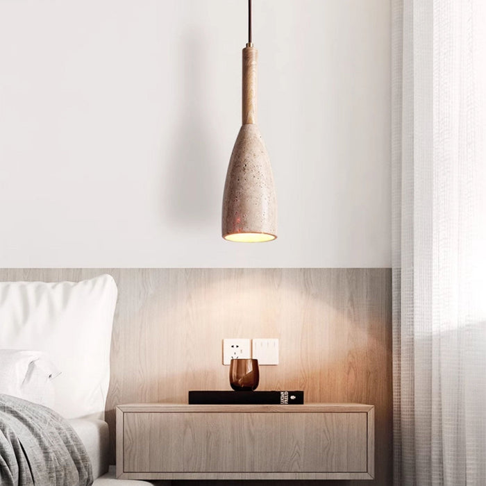 Travertine Teardrop Pendant Light - Simprolos