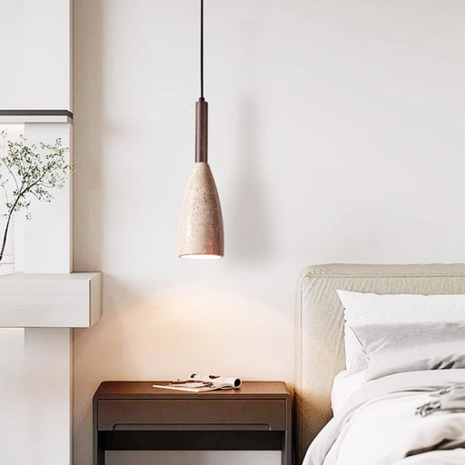 Travertine Teardrop Pendant Light - Simprolos