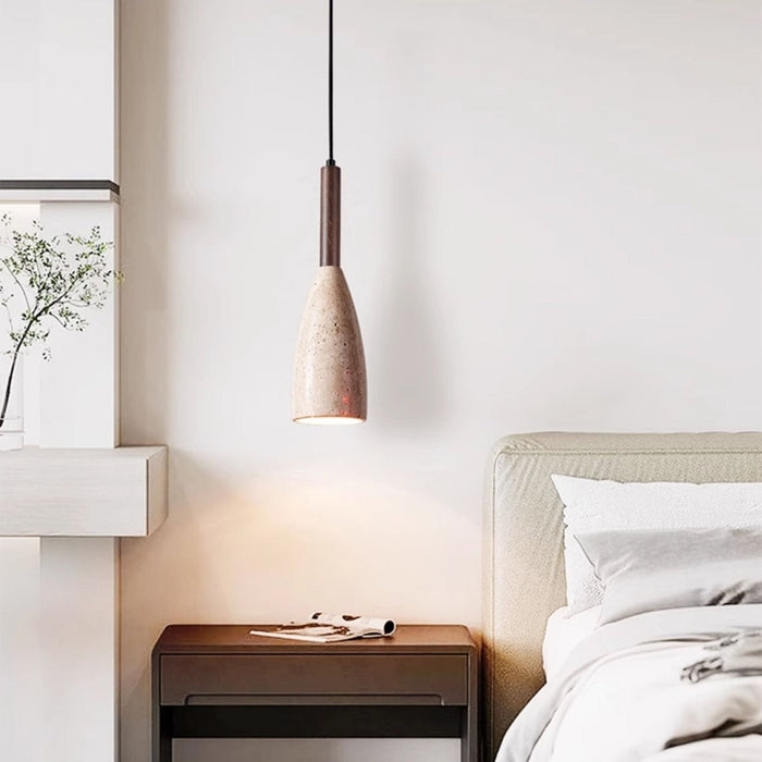 Travertine Teardrop Pendant Light - Simprolos