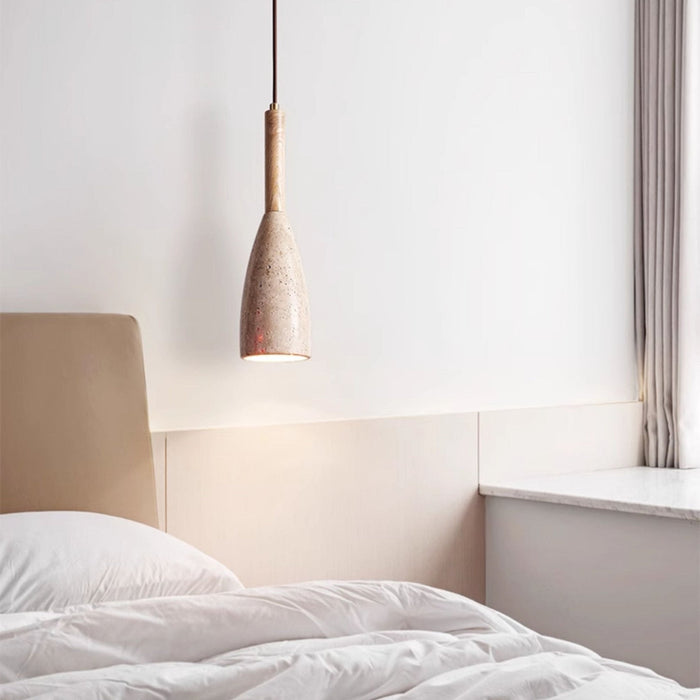 Travertine Teardrop Pendant Light - Simprolos