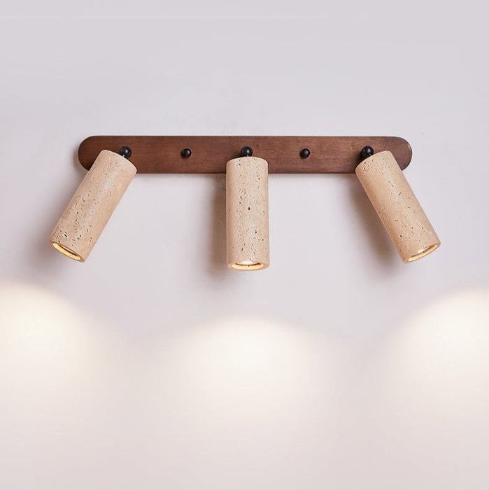 Travertine Triple Spotlight Wall Lamp - Simprolos