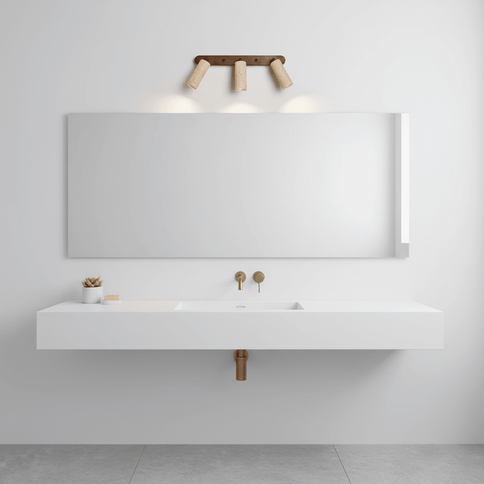 Travertine Triple Spotlight Wall Lamp - Simprolos