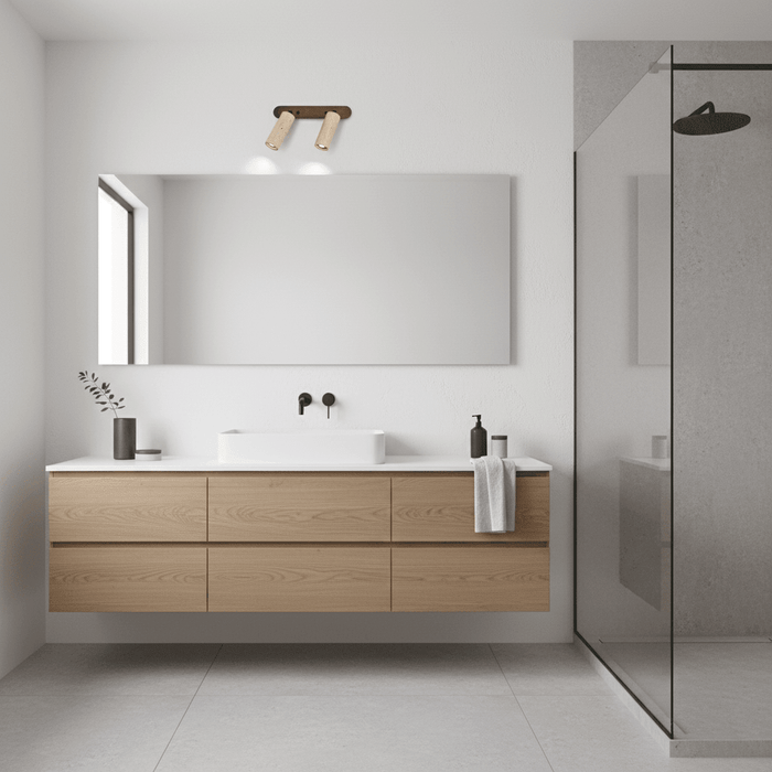 Travertine Triple Spotlight Wall Lamp - Simprolos