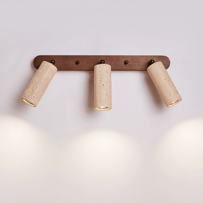 Travertine Triple Spotlight Wall Lamp - Simprolos