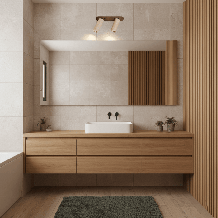 Travertine Triple Spotlight Wall Lamp - Simprolos