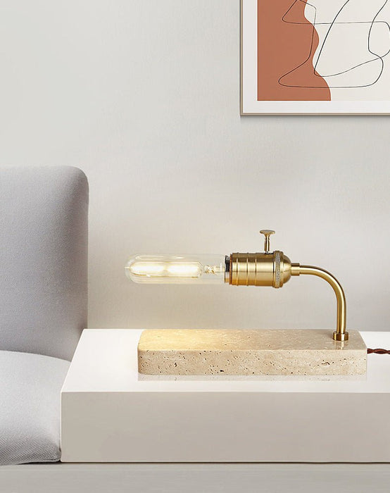 Travertine Vintage Tube Table Lamp - Simprolos