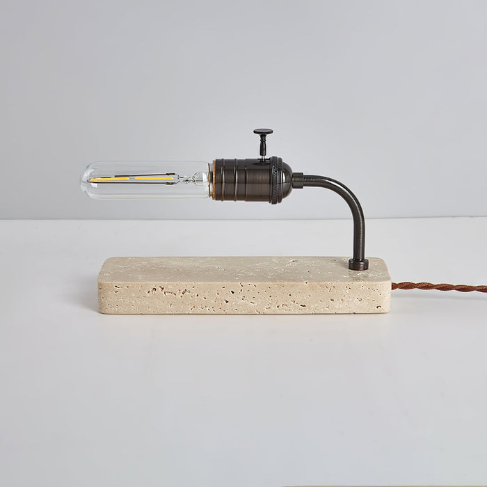 Travertine Vintage Tube Table Lamp - Simprolos
