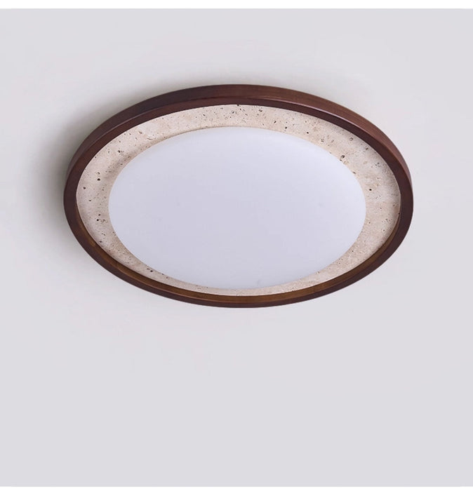 Travertine Wood Ceiling Light - Simprolos